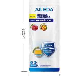 BOLSA M. CON CIERRE HERMETICO 27X31CM - TALLA L 15 UNID. AILEDA