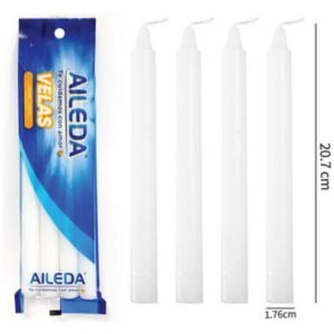 VELAS BLANCAS ALEDA MEDIANO 1.76 x 2.7CM AILEDA
