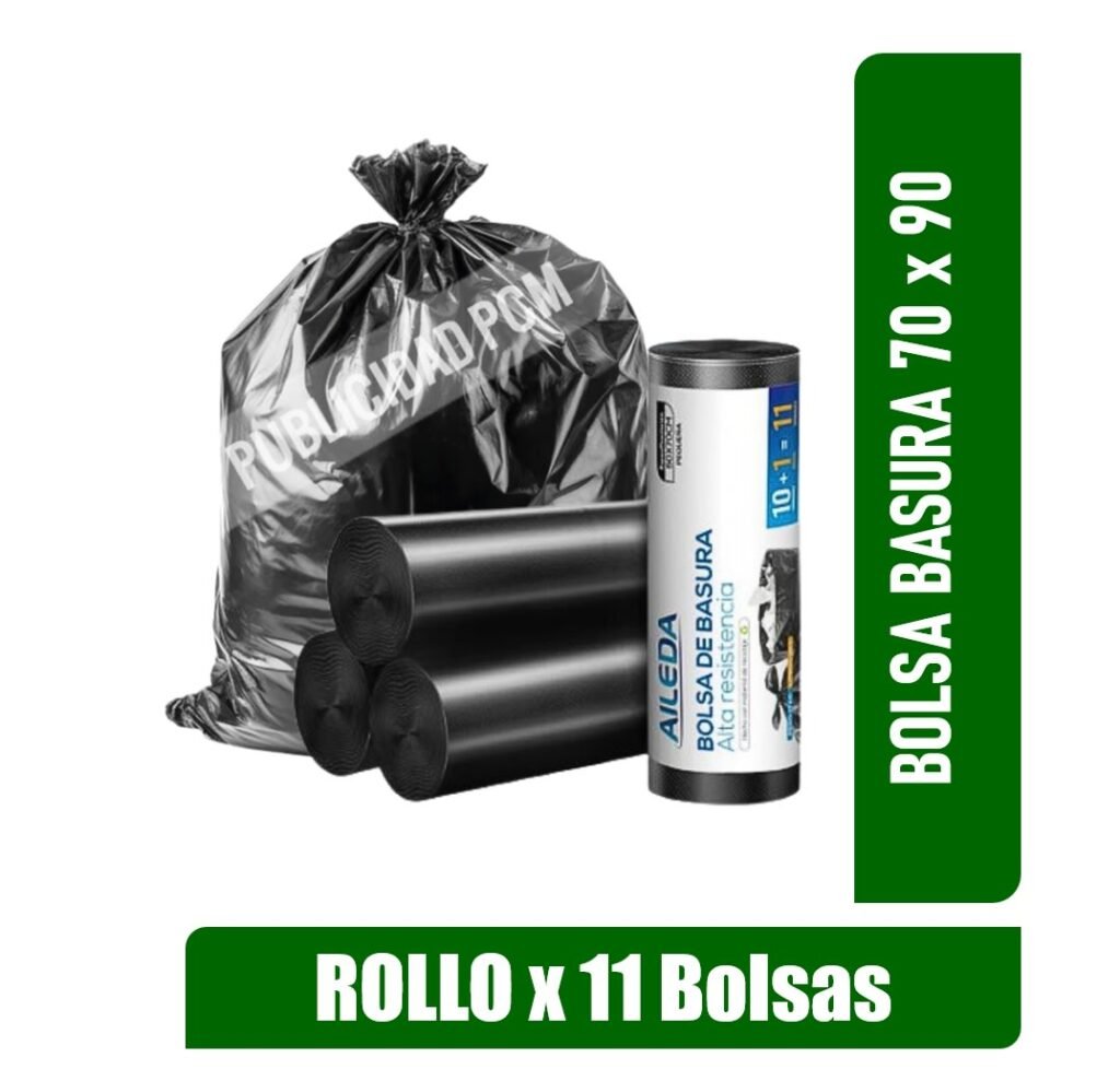 BOLSA DE BASURA 70 X 90 AILEDA ULTRA RESISTENTE 10 + 1