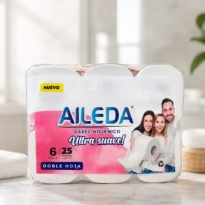 PAPEL HIGIENICO ULTRA SUAVE X 6 ROLLOS 25 MTS DOBLE HOJA AILEDA