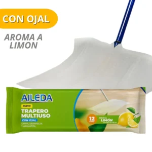 TRAPERO HUMEDO CON OJAL 40X60CM AILEDA - AROMA LIMON 12 UND
