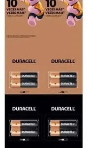 PILAS DURACELL DOBLE A ALCALINAS TIRA X 12 UNDS