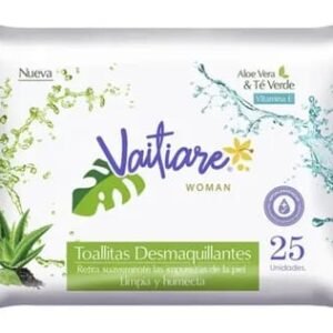 TOALLITAS DESMAQUILLANTES ALOE VERA HIPOALERGENICAS25 UNDS VAITIARE